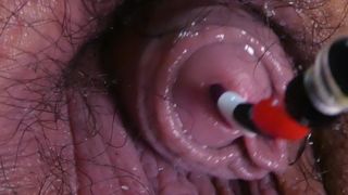 Fat Japanese gay Shino urethera pussy masturbation close up